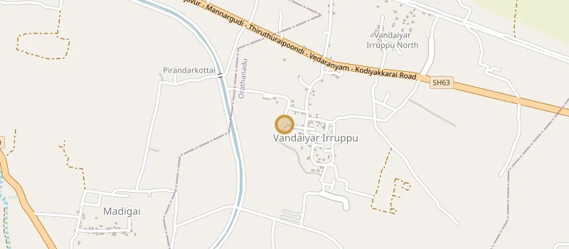 Map of Vandaiyar Iruppu, Tamil Nadu, India